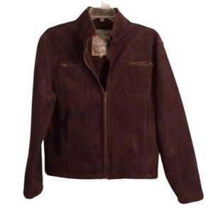 Brave Soul London L Vegan Suede Jacket Sherpa Lining